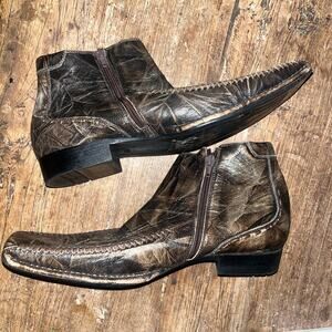 Steve madden faux alligator style ankle y2k boots Mens 8